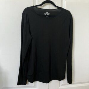 Segments Merino Wool Shirt Womens L Black Long Sleeve Base Layer Outdoor Knit
